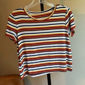 Aero Red, Blue, Orange Crop Relaxed T-Shirt